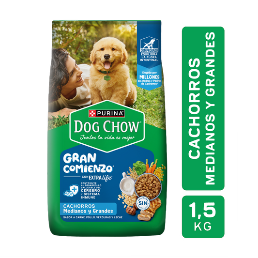 DOG CHOW CACHORRO MEDIANO & GRANDE 1,5 KG